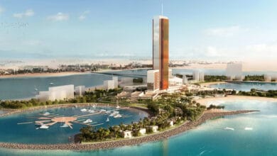 Artist's rendering of the Wynn Al Marjan Island casino resort in Ras Al Khaimah, UAE
